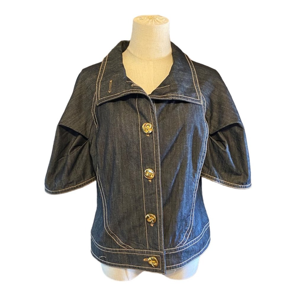 Escada Denim Cropped Jacket Size 40